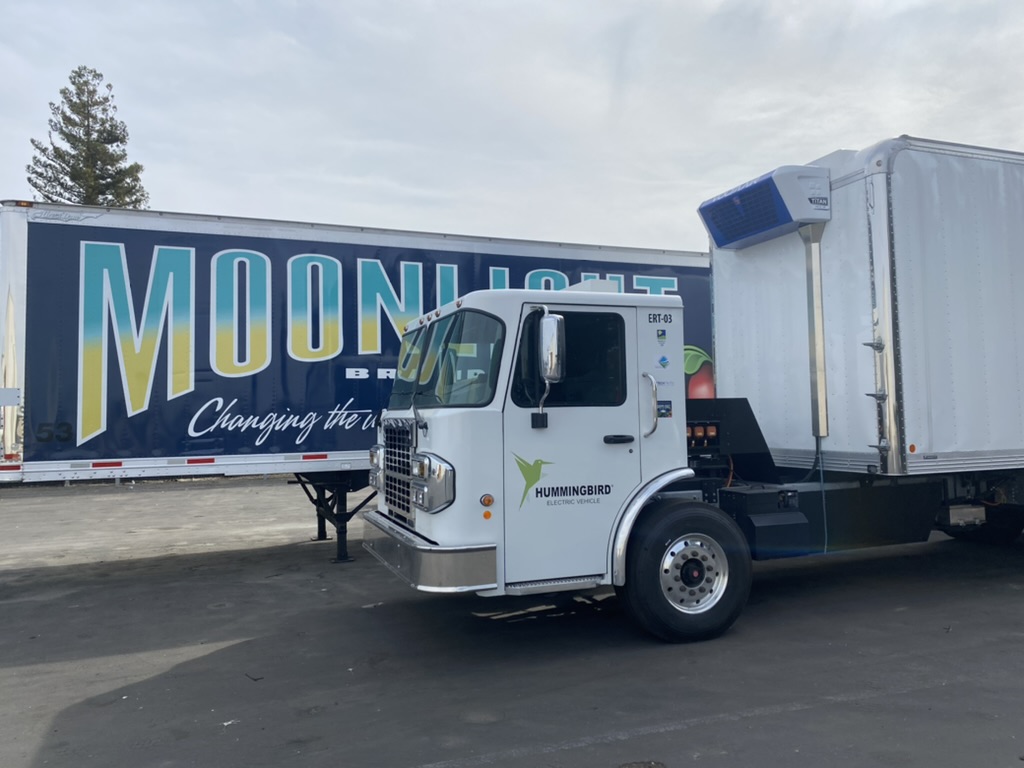 Electric Refrigeration Truck owned by Moonlight Companies